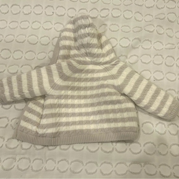 Angel Dear Sherpa Zipper Jacket with Hood in grey/white 0-6m - Picture 5 of 5